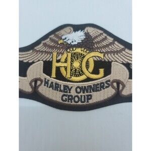 Eagle Gold Patch ~ Harley Davidson Owners Group HOG 4.75"x3"